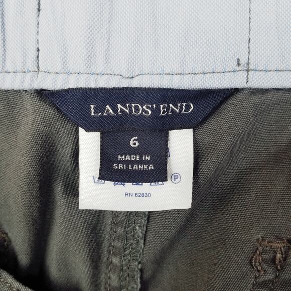 Lands' End Womens Gray Canvas Shorts Size 6 - Picture 3 of 11